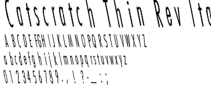 CatScratch Thin Rev Italic font